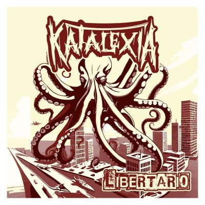 Portada de Libertario single de la banda Katalexia